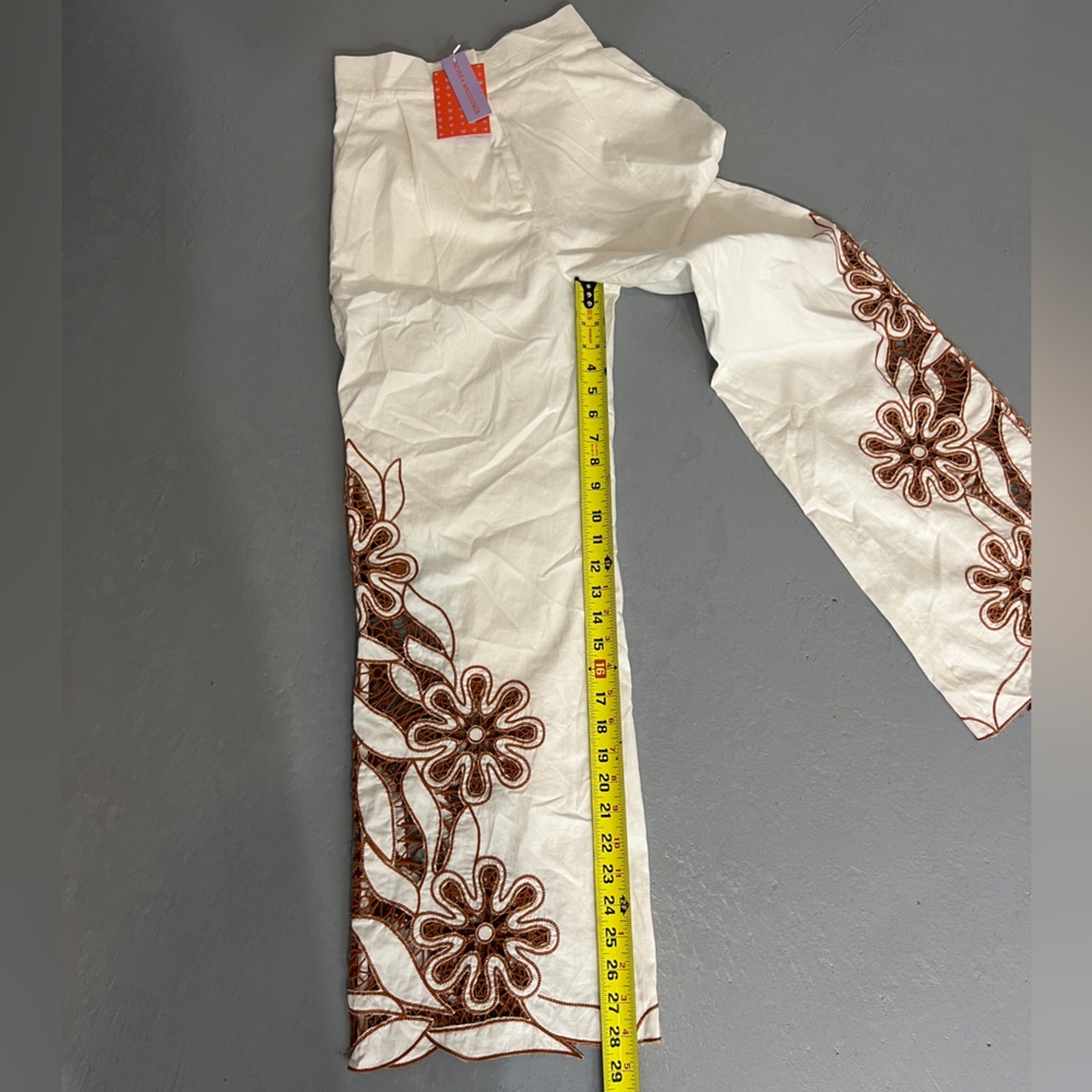 NWT Never A Wallflower Caramel Embroidery Palermo Pants - Picture 4 of 11